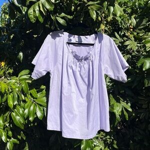 Harshman lilac‎ purple short sleeve blouse